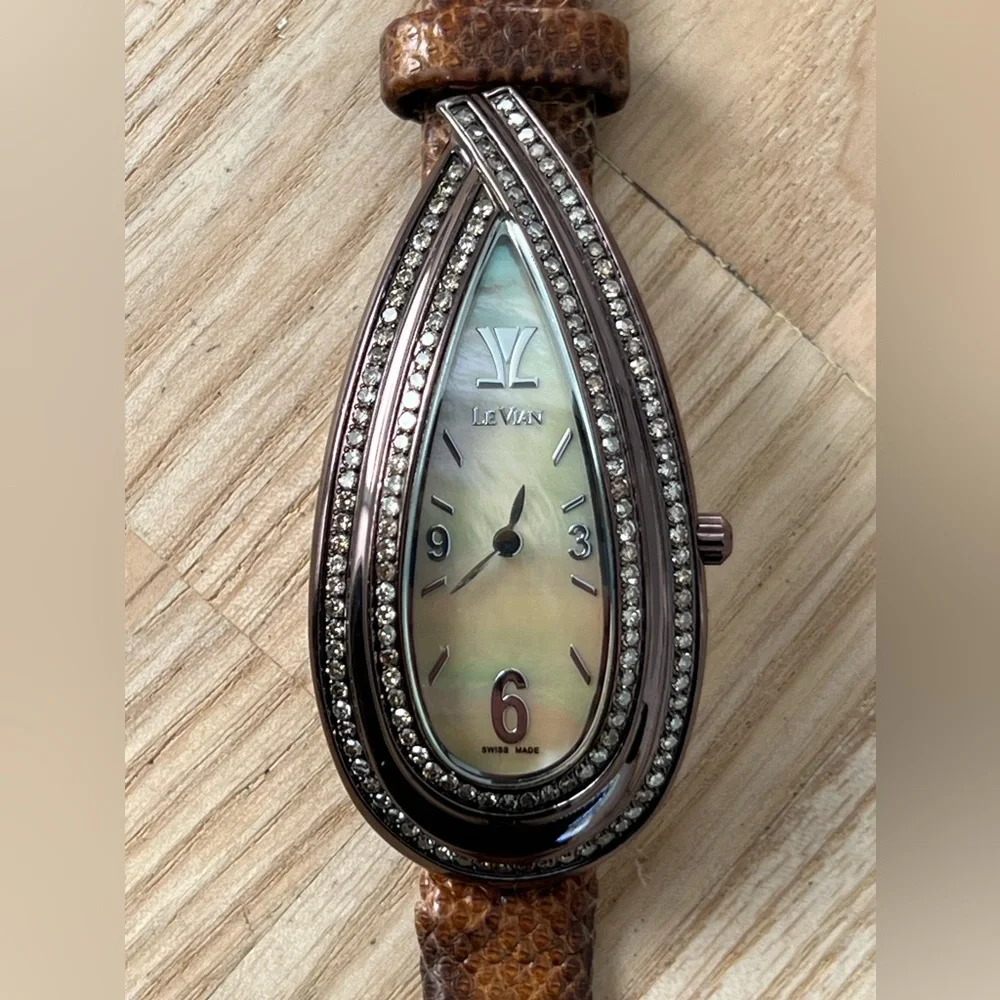 Le Vian Diamante Rare Limited Edition Diamond Ladies Watch Teardrop Case